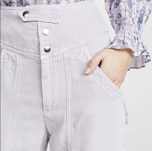 ISABEL MARANT ETOILE Lago Utility Cargo Jeans Lavender 34 / 2